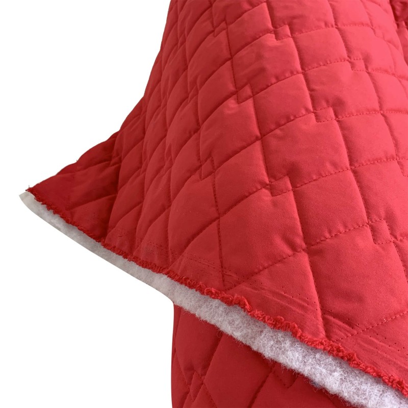 Quilted Fabric Breathable Micro Fibre Red