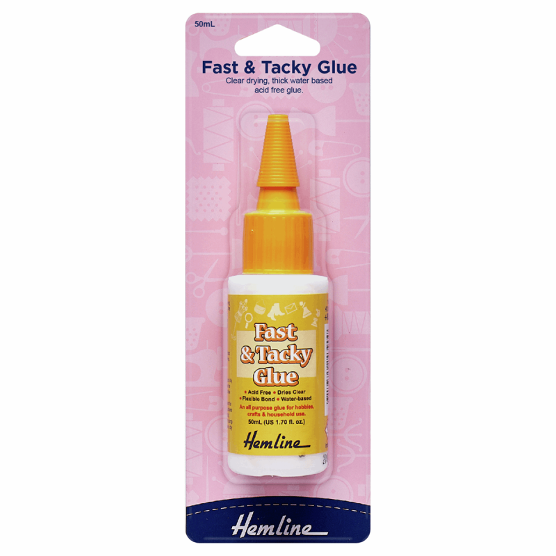 Fast & Tacky Glue Clear drying, thick water based acid free glue 50mL – 1.70 fl. oz.