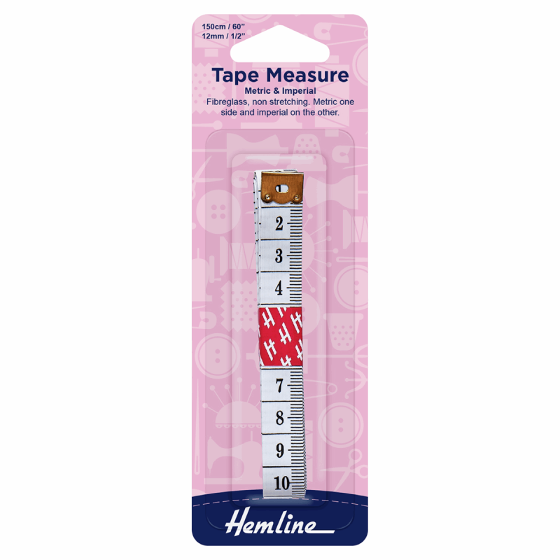 Tape Measure Metric & Imperial 12mm x 150cm / 1/2″ x 60″ 1 pc