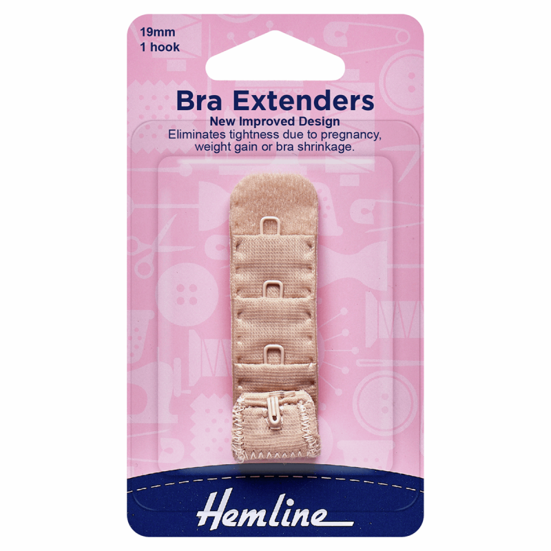 Bra Extenders Nude 1 Hook 19mm