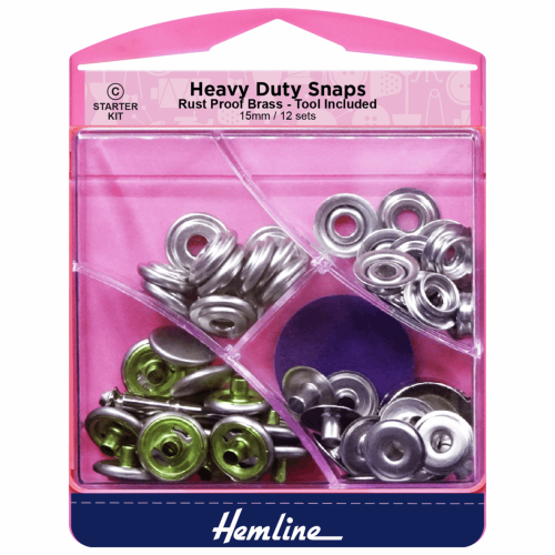 Heavy Duty Snaps: Nickel: 15mm