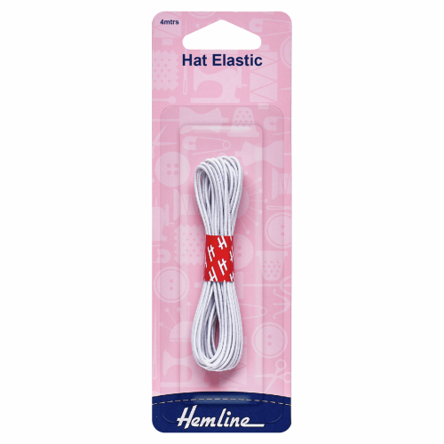 Hat Elastic 4m x 1.3mm: White