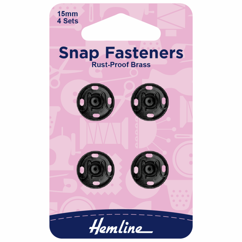 Snap Fasteners: Sew-on: Black