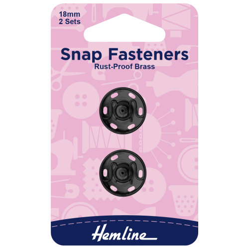 Snap Fasteners: Sew-on: Black