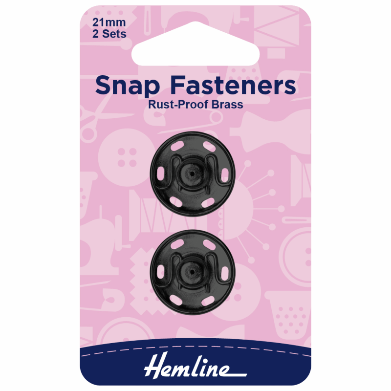 Snap Fasteners: Sew-on: Black