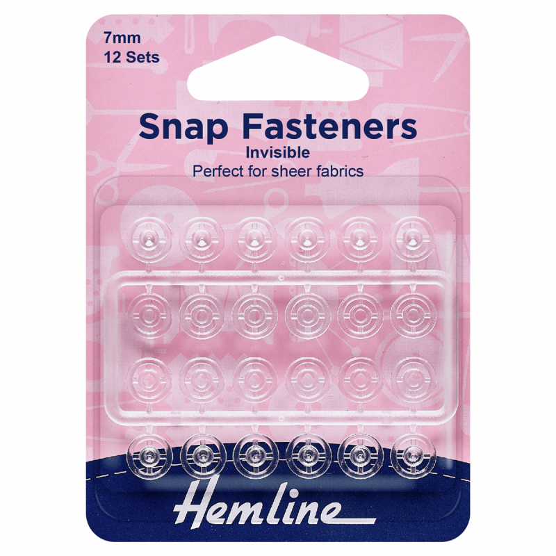 Snap Fasteners: Sew-on: Clear