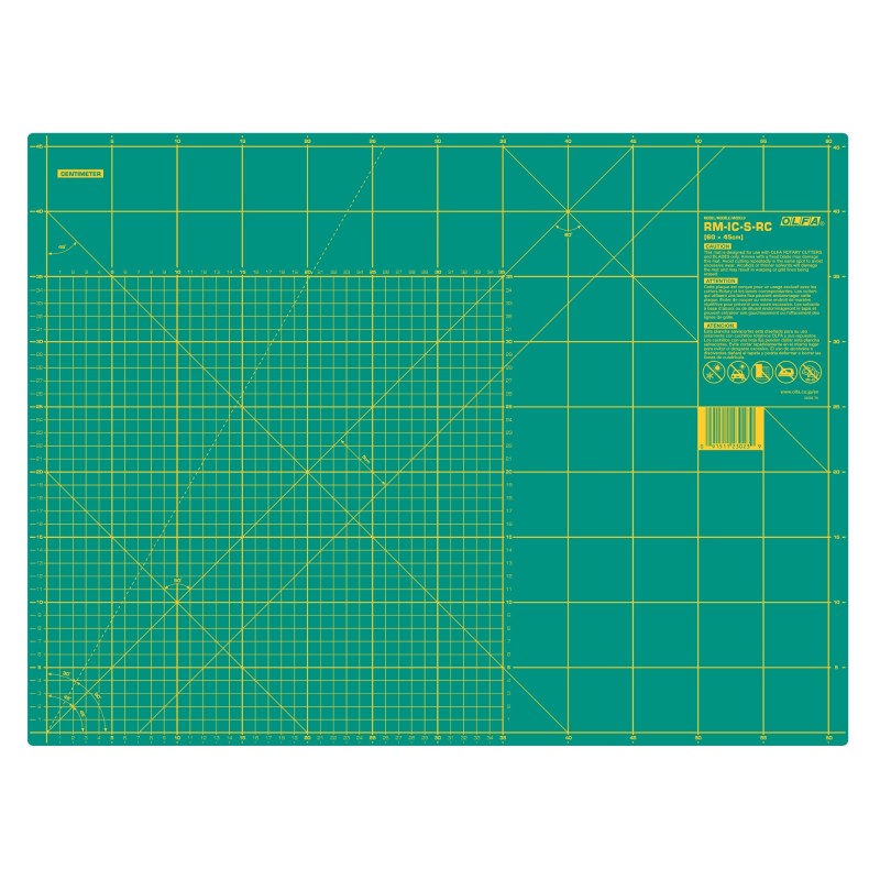 Olfa's self-healing Cutting Mat: 60 x 45cm / 24 x 18in back