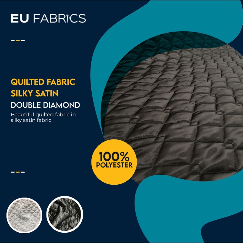 Quilted Fabric Satin White Info Graphics