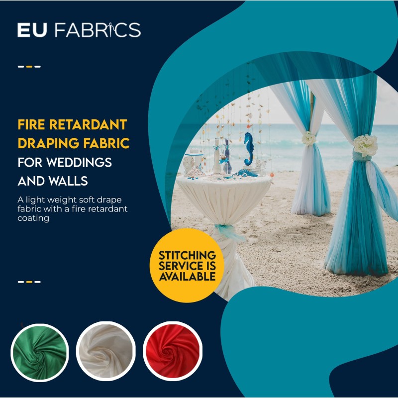 Fire Retardant Draping Fabric Black Info Graphics