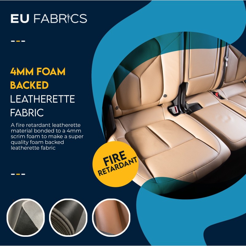 4MM Foam Backed Leatherette Fabric Info Graphics