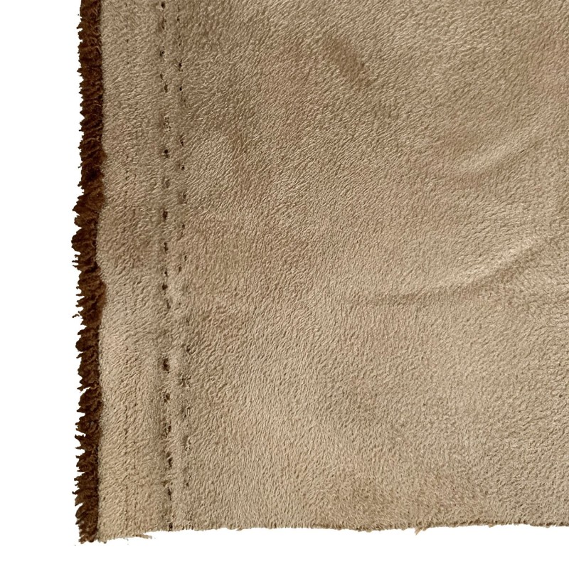 Grey Scrim Backed Faux Suede Fabric Tan 7