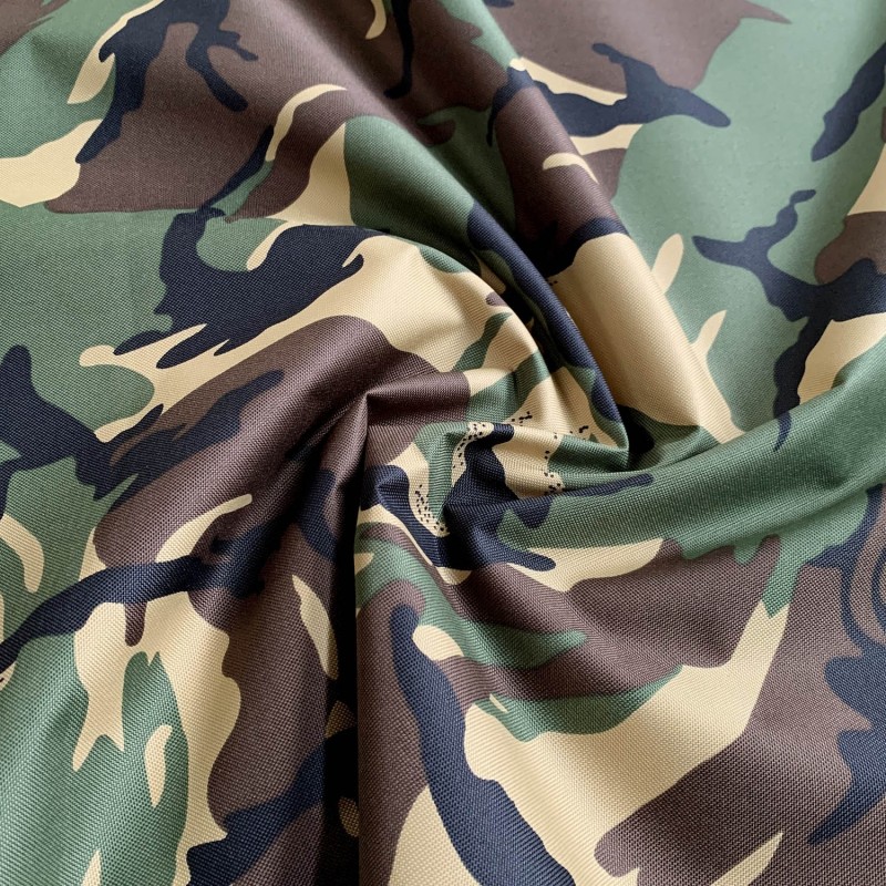 7oz WATERPROOF FABRIC PU Camouflage print Green 6