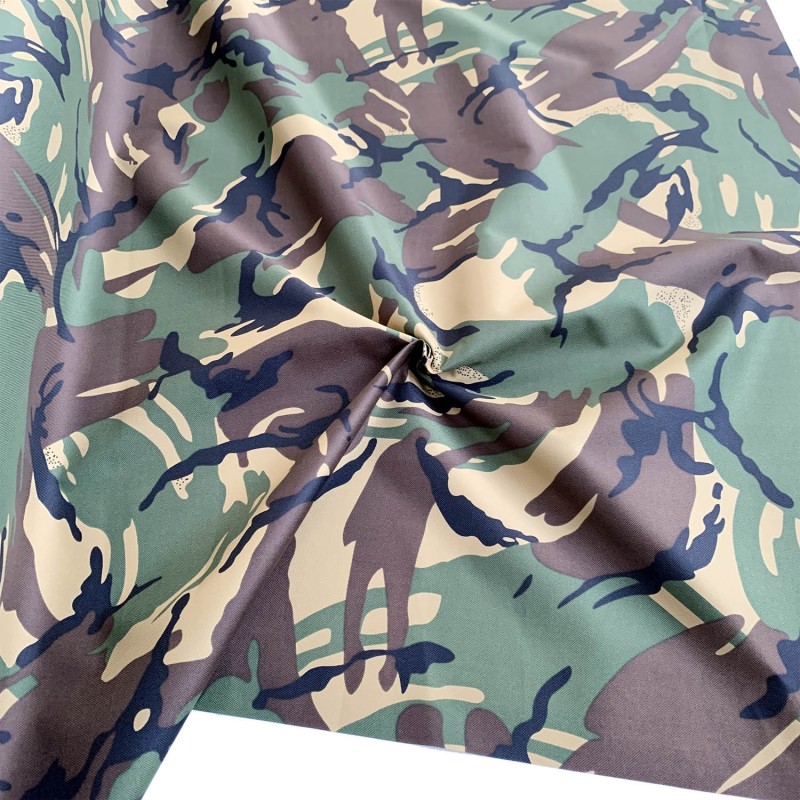 7oz WATERPROOF FABRIC PU Camouflage print Green 11