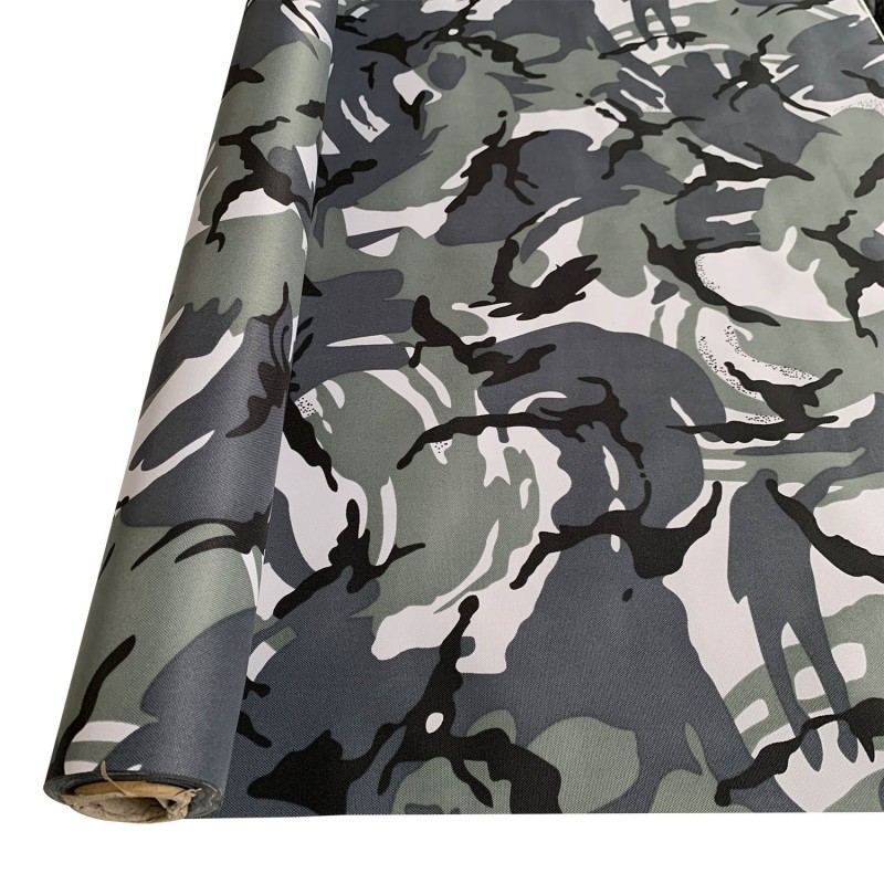 7oz WATERPROOF FABRIC PU Camouflage print Urban Grey 2