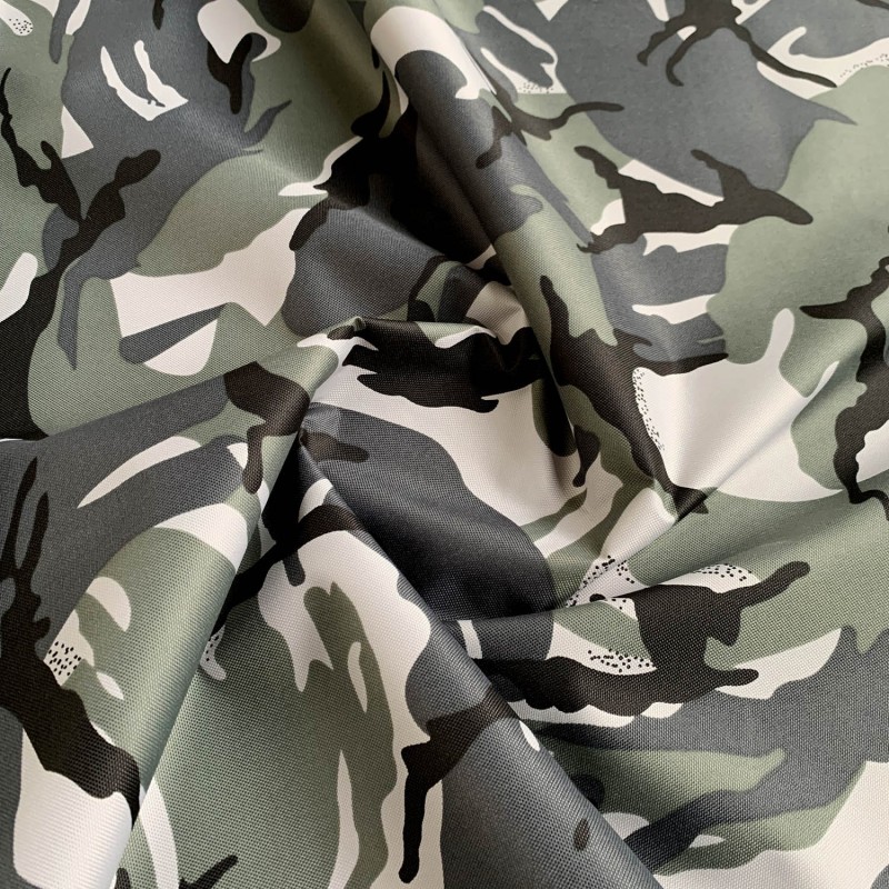 7oz WATERPROOF FABRIC PU Camouflage print Urban Grey 3