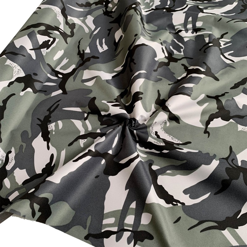 7oz WATERPROOF FABRIC PU Camouflage print Urban Grey 9