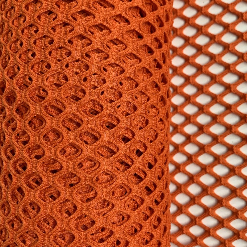 Stretch Mesh Fabric Orange 2