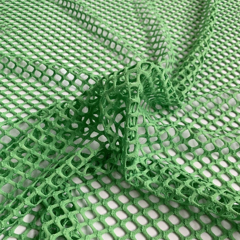 Stretch Mesh Fabric Red Green 4