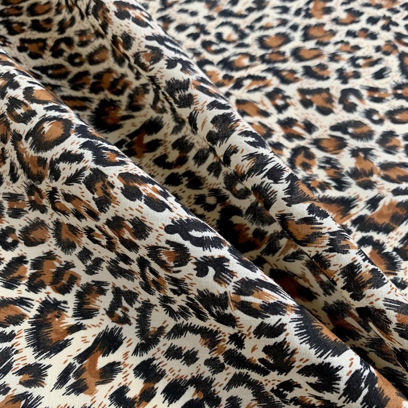 Animal Print Fur Fabric Snow Leopard 8