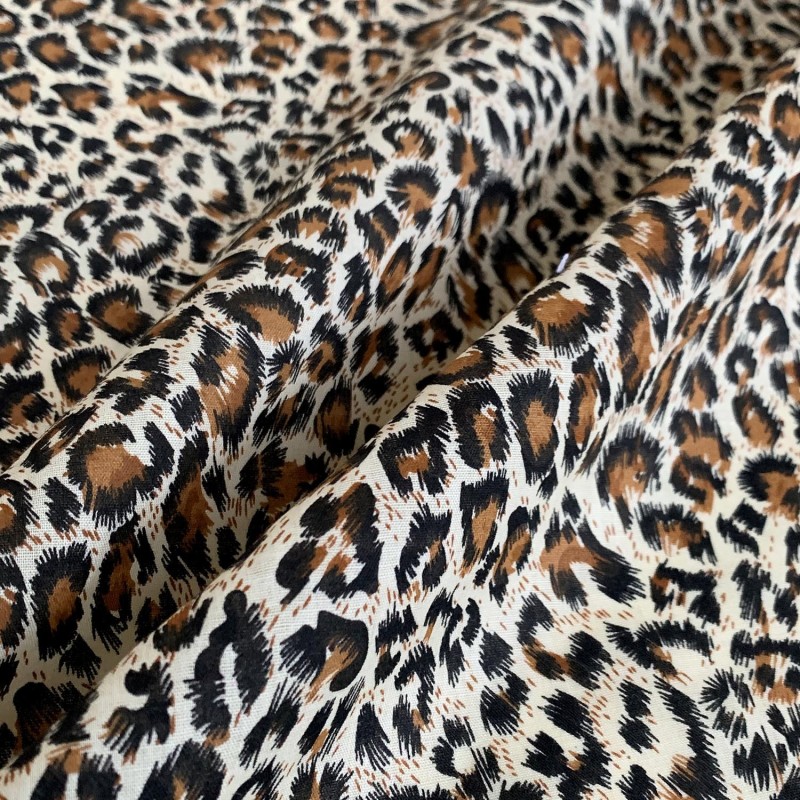 Animal Print Fur Fabric Snow Leopard 9