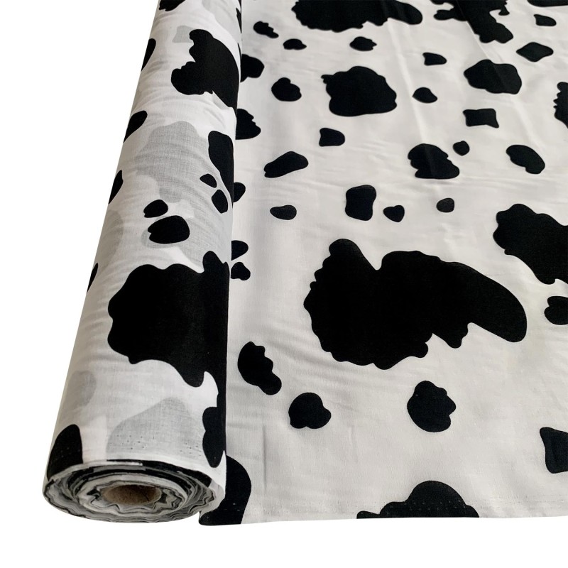 Animal Print Fur Fabric Cow 2