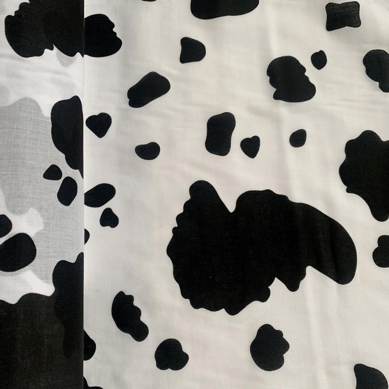 Animal Print Fur Fabric Cow 3