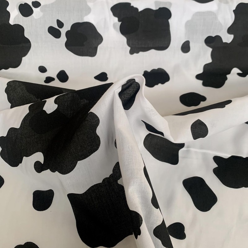 Animal Print Fur Fabric Cow 4