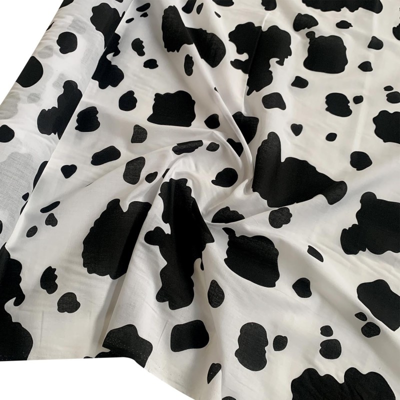 Animal Print Fur Fabric Cow 5