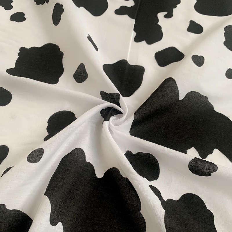 Animal Print Fur Fabric Cow 9