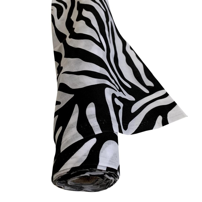 Animal Print Fur Fabric Zebra 1