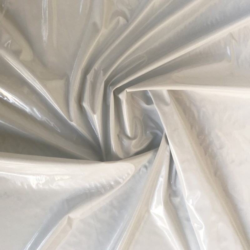 Shiny Gloss PVC Fabric White 1