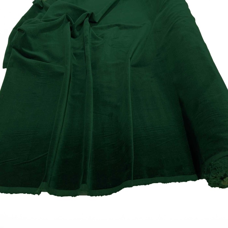 Cotton Look Velvet Fabric  Green 3