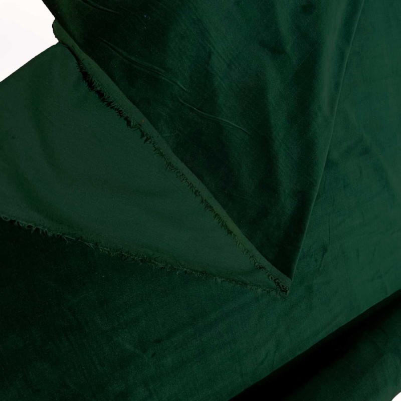 Cotton Look Velvet Fabric  Green 7