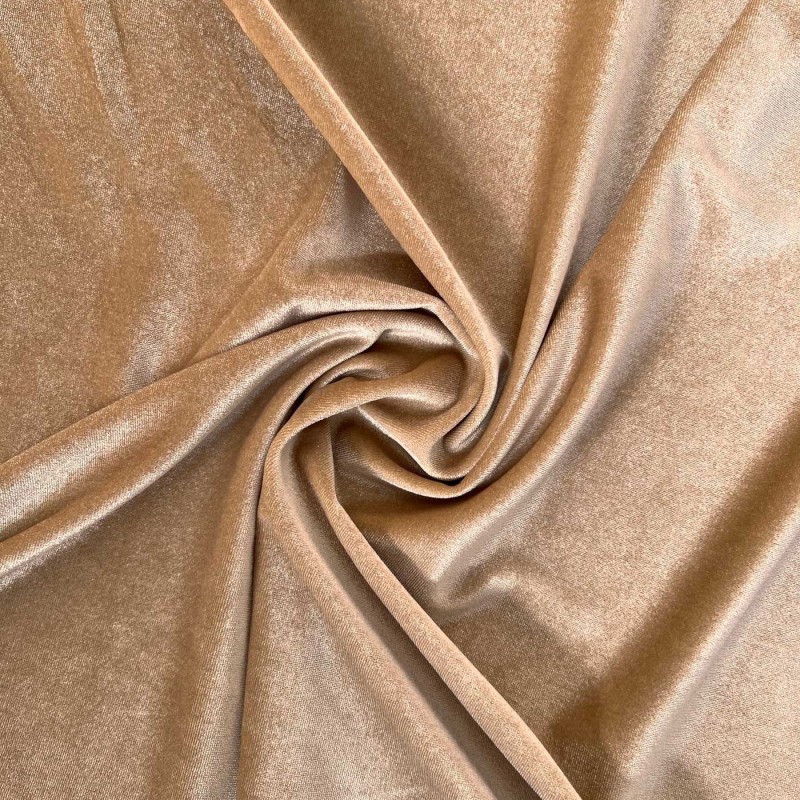 Velvet Fabric Spandex Velour Champagne