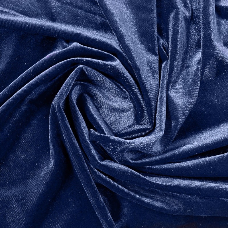 Velvet Fabric Spandex Velour Navy