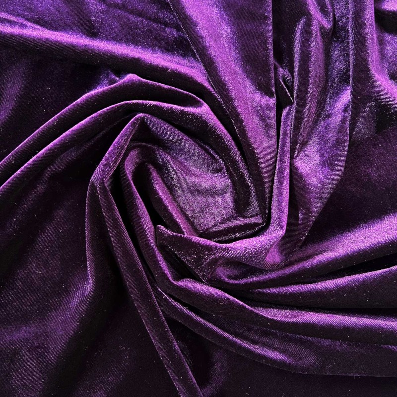 Velvet Fabric Spandex Velour Purple