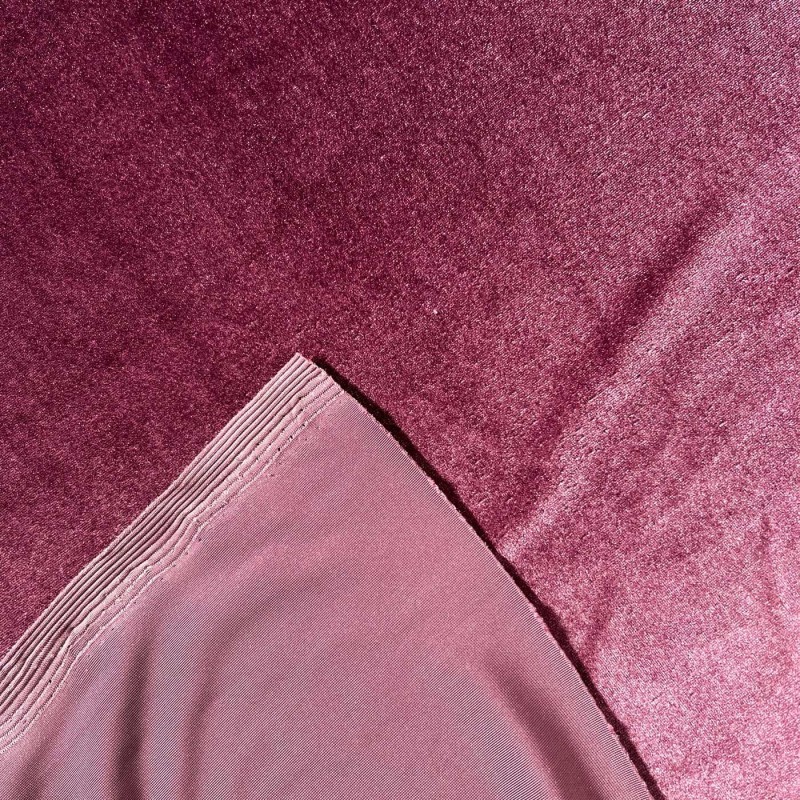 Velvet Fabric Spandex Velour Grape 7