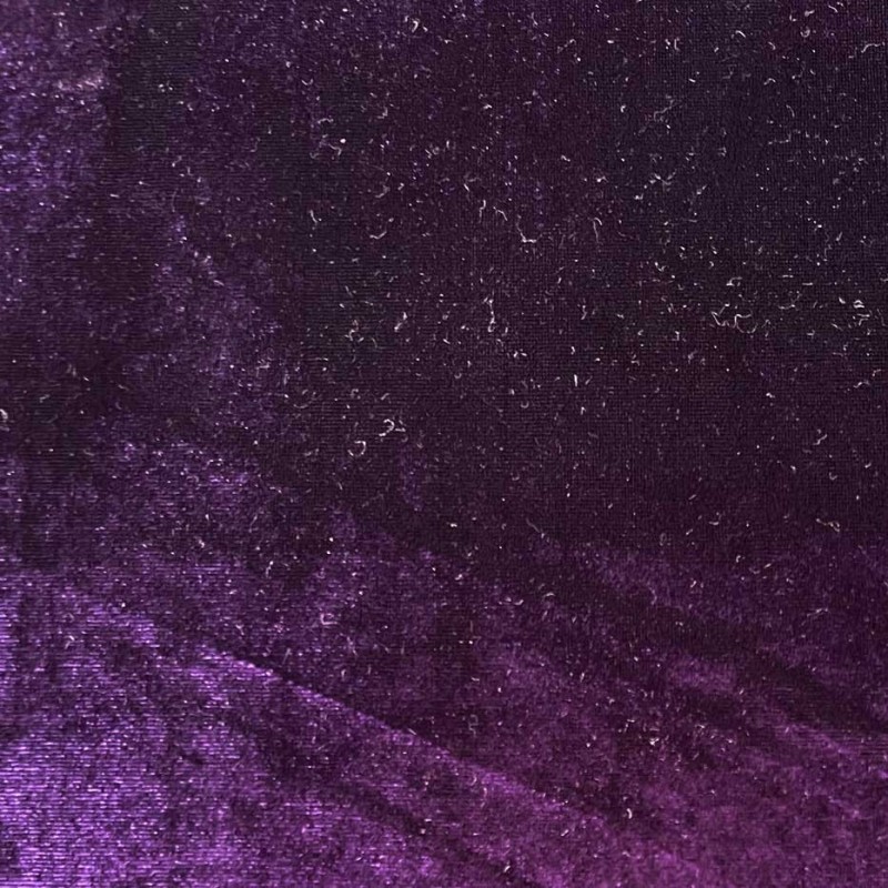 Velvet Fabric Spandex Velour Purple 3