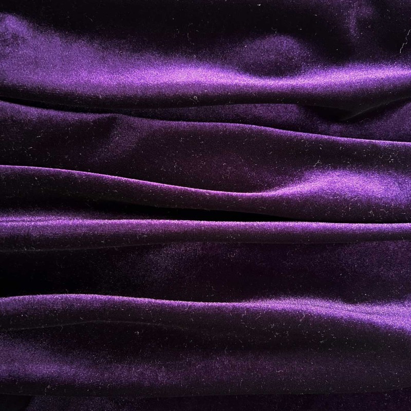 Velvet Fabric Spandex Velour Purple 4