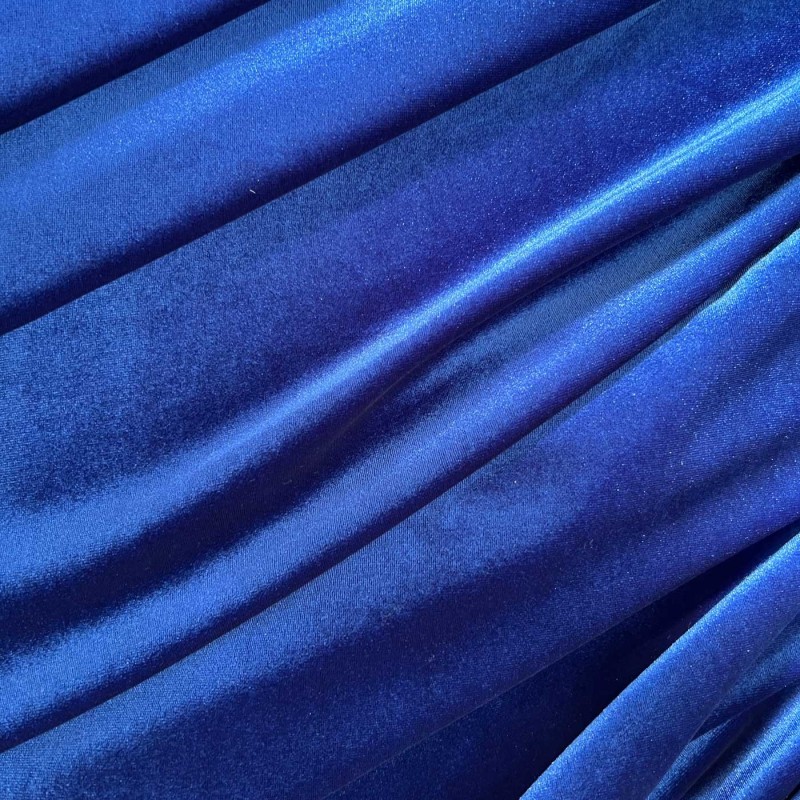 Velvet Fabric Spandex Velour Royal 4