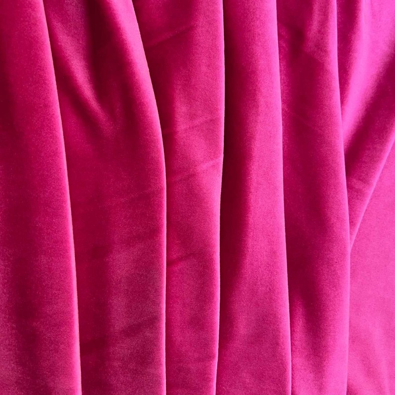 Velvet Fabric Spandex Velour Bottle Green Cerise 6