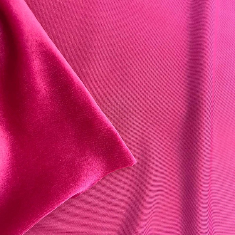 Velvet Fabric Spandex Velour Cerise 5