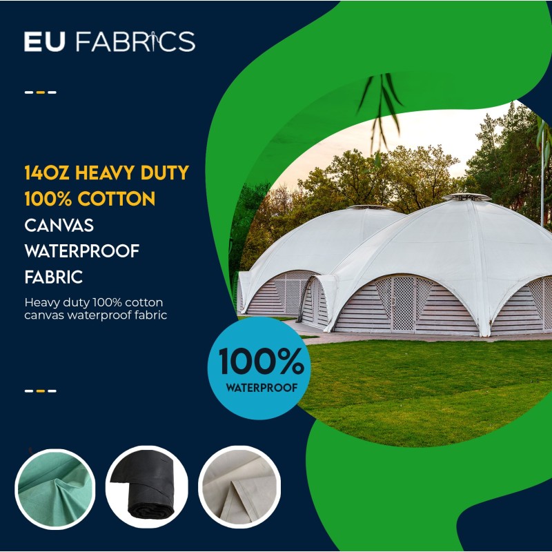 Cotton Canvas Waterproof Fabric 14oz Infographics