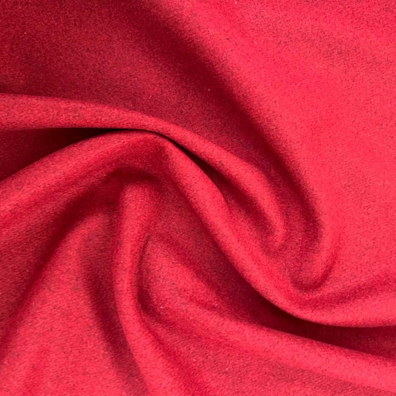 650GSM Heavy Melton Wool Fabric Dark Red