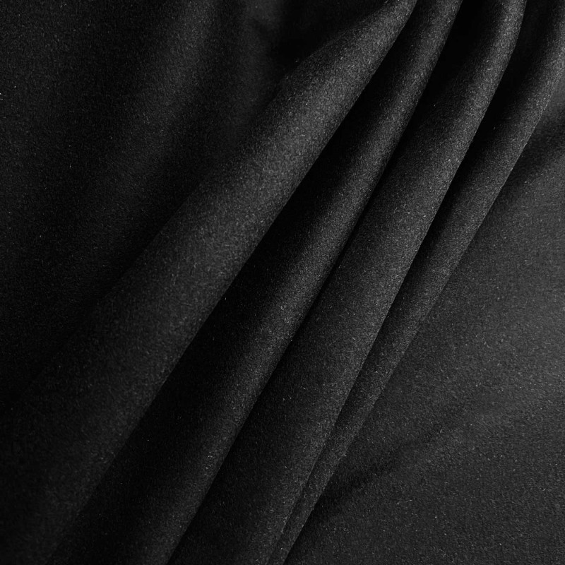 650GSM Heavy Melton Wool Fabric  Black5