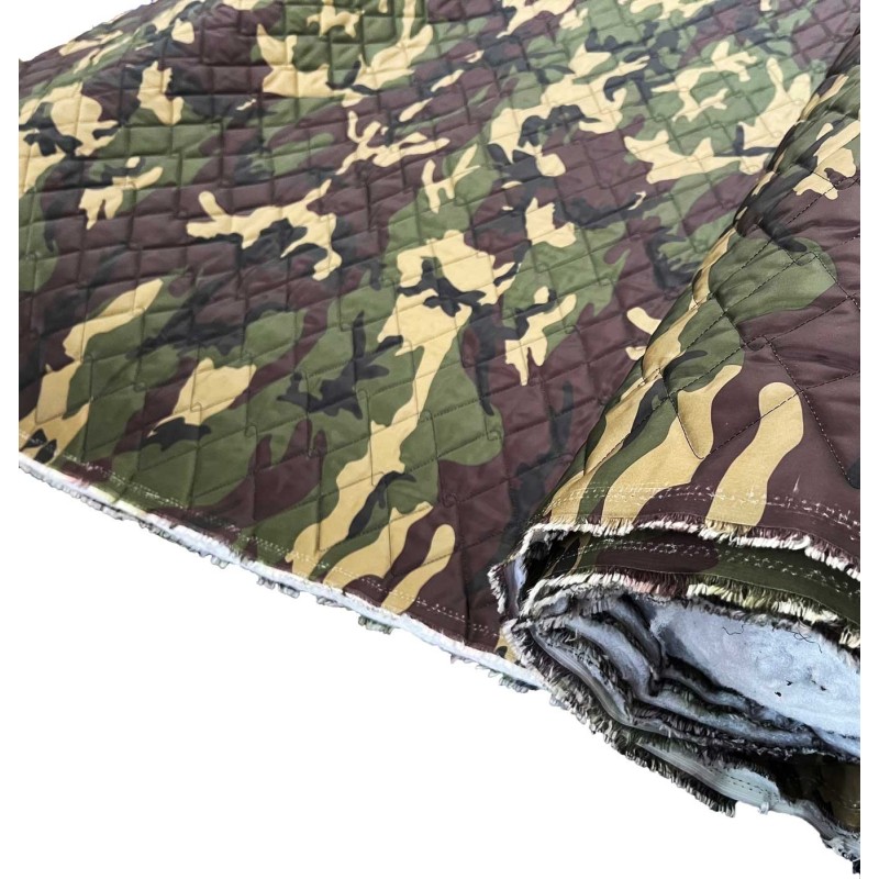 Double Sided Waterproof 4oz Quilted Fabric Camo 6