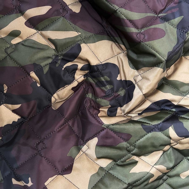 Double Sided Waterproof 4oz Quilted Fabric Camo 7