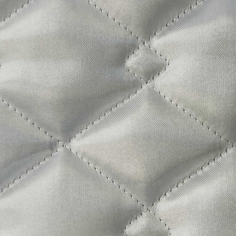 Quilted Fabric Satin Silver 4