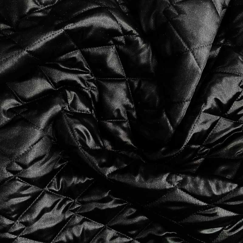 Quilted Fabric Satin Black 5