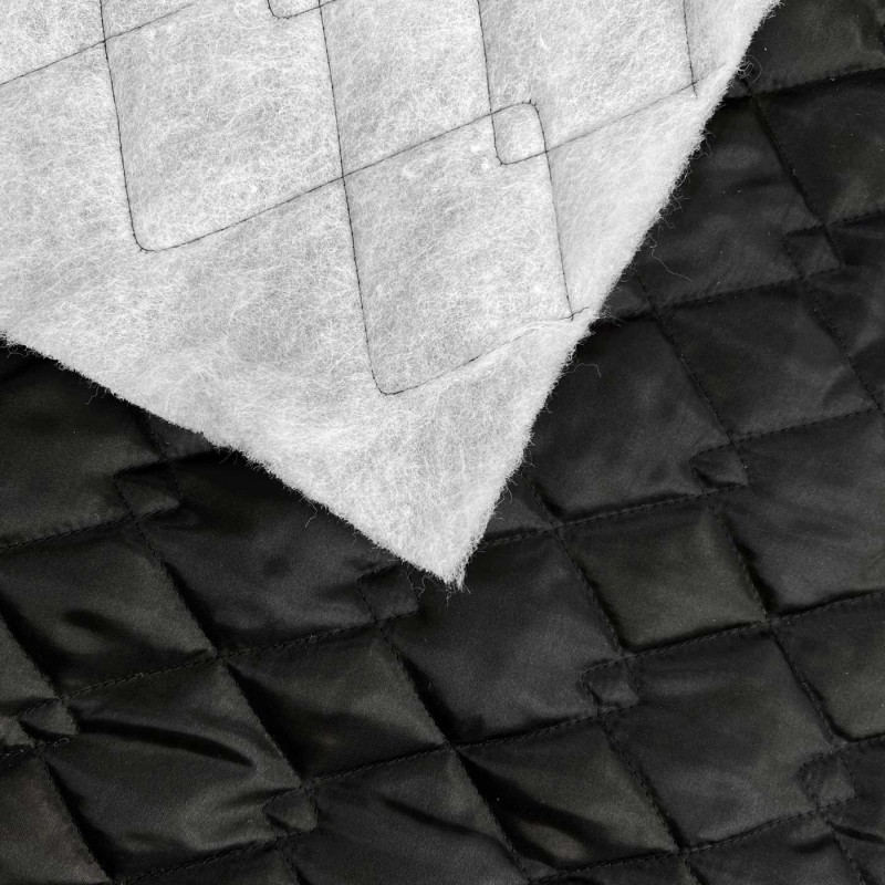 Quilted Fabric Satin Black 6